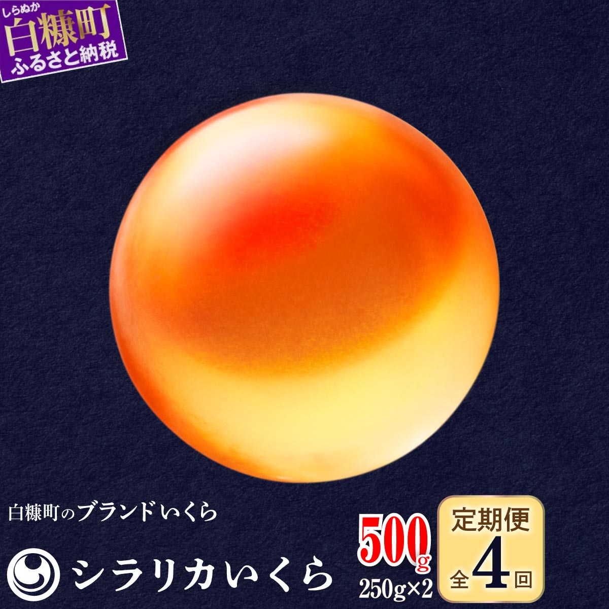 【ふるさと納税】 年4回お届け定期便 シラリカいくら【500g(250g×2)】 ふるさと納税 いくら お好みに味付けができます 味付けなし 北海道海鮮紀行 生いくら 北海道産 国産 イクラ 鮭いくら 鮭イクラ 鮭 秋鮭 完熟卵 魚卵 魚介 小分け 海鮮 人気 いくらの町 北海道 白糠町