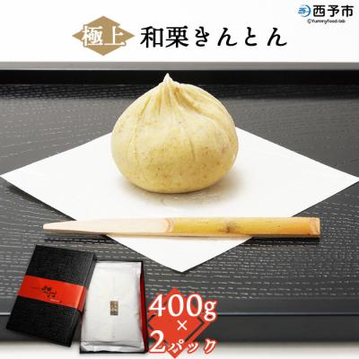 ふるさと納税 西予市 <道の駅きなはい屋 極上和栗きんとん 800g>　マロン ペースト お茶菓子 城川 特産