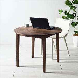 ＮＯ１ラウンドテーブル１１０　ウォールナット　丸いテーブルでダイニングをカフェスペースに　ウォールナット無垢材 円テーブル ダイニングテーブル