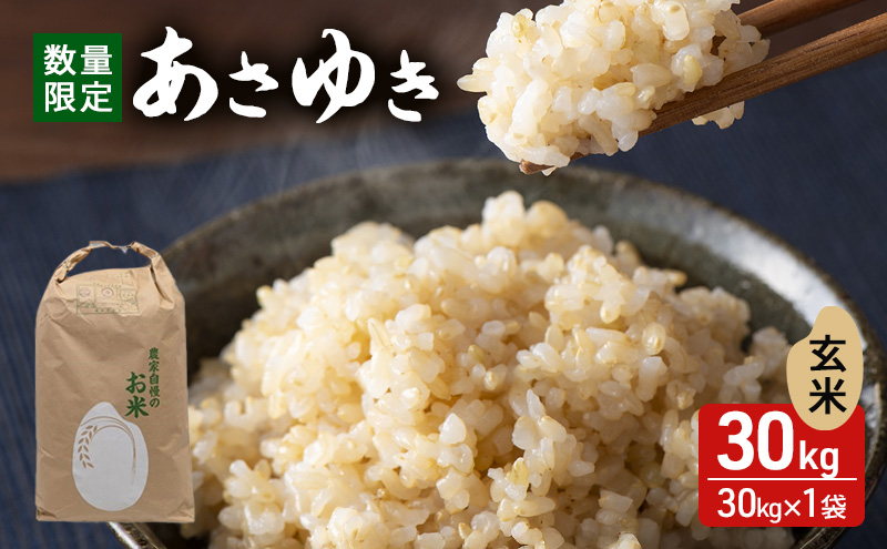 令和7年産 あさゆき 玄米 30kg [H.GREENWORK] 青森県 鯵ヶ沢産 / お米 希少米 もっちり 大容量 備蓄 健康 津軽