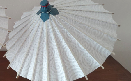 【装飾用ミニ和傘】 美濃手漉き和紙 落水(渦) 落水紙 インテリア 雑貨 岐阜市 / マルト 藤沢商店[ANBX013]