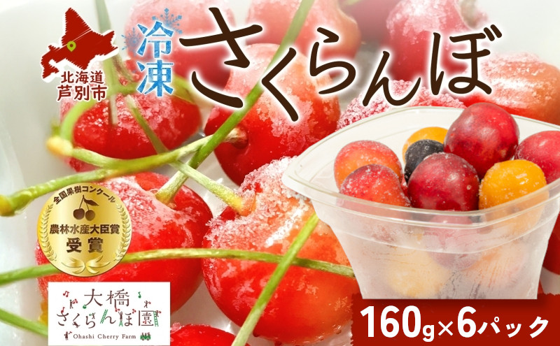 
            冷凍さくらんぼミックス 160g×6パック 北海道 芦別市 大橋さくらんぼ園[№5342-0042]
          