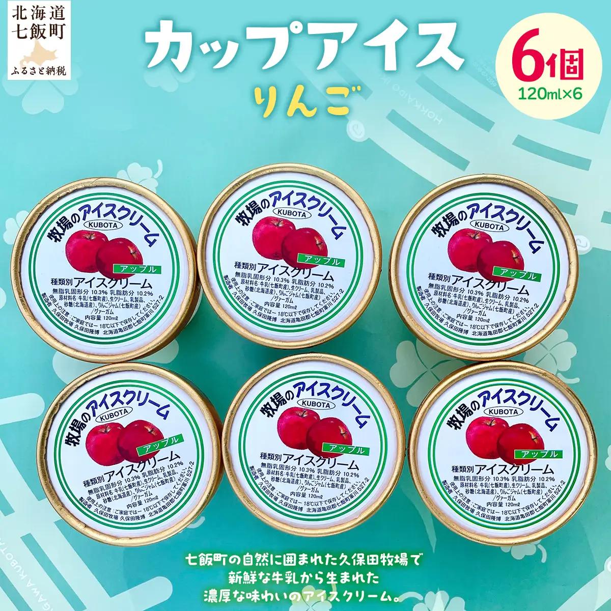 カップアイス　りんご 120ml×6個 NAP007