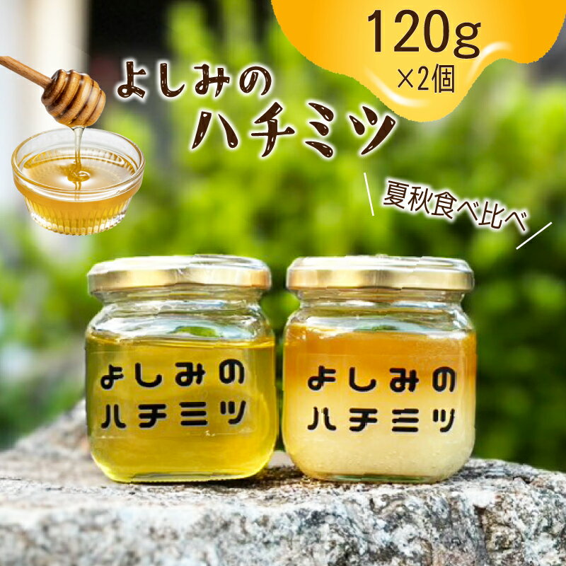 【ふるさと納税】 はちみつ 夏秋食べ比べ 120g×2本 ハチミツ はちみつ 蜂蜜 国産 下関産 無添加 非加熱 HONEY ハニー 健康 朝食 プレゼント トースト ホットケーキ パンケーキ ミツバチ ヨーグルト 養蜂 下関 山口 【よしみのハチミツ】
