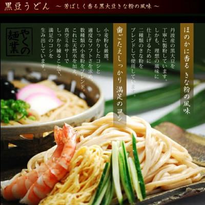 ふるさと納税 朝来市 丹波黒豆うどん10人前(2人前×5袋)つゆ付き|黒豆きなこの香ばしさ|のどごしつるつる|やくの麺業 |  | 03