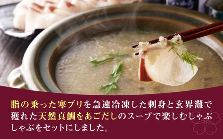 【高島屋選定品】〈若宮水産〉「壱膳」食べ比べセット（寒ぶりしゃぶしゃぶ・真鯛しゃぶしゃぶ・鯛茶漬け）《壱岐市》【株式会社高島屋】[JFJ008] ブリ 鯛 しゃぶしゃぶ ぶりしゃぶ 鯛しゃぶ タイ 海