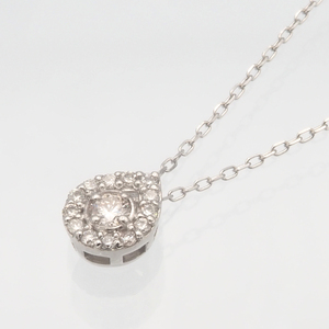 PT900/PT850 0.14ct ダイヤモンド ペンダントネックレス　HH-019718 SWBT001-PT