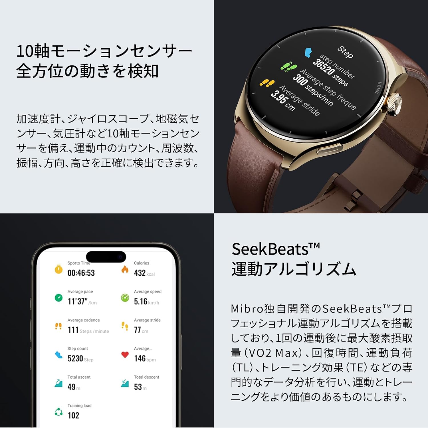 Mibro Watch Lite 3 Pro スマートウォッチ(ゴールド)｜Lite3Pro-GD [1711]