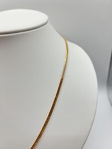 K18 6面ダブル喜平ネックレス(金具:引き輪)　50cm　JI50-10