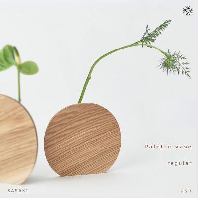 ふるさと納税 旭川市 SASAKIのPalettevase-regularash【旭川クラフト(木製品)】_03248
