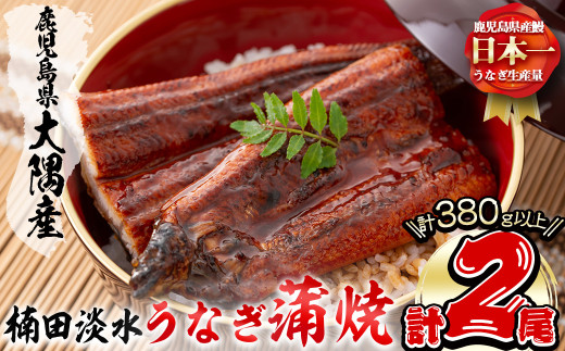楠田の極うなぎ蒲焼き190g以上×2尾(計380g以上) 山椒付たれ 鰻 ウナギ 蒲焼 うな重 ひつまぶし 鹿児島 冷凍 おかず お祝い a7-021 