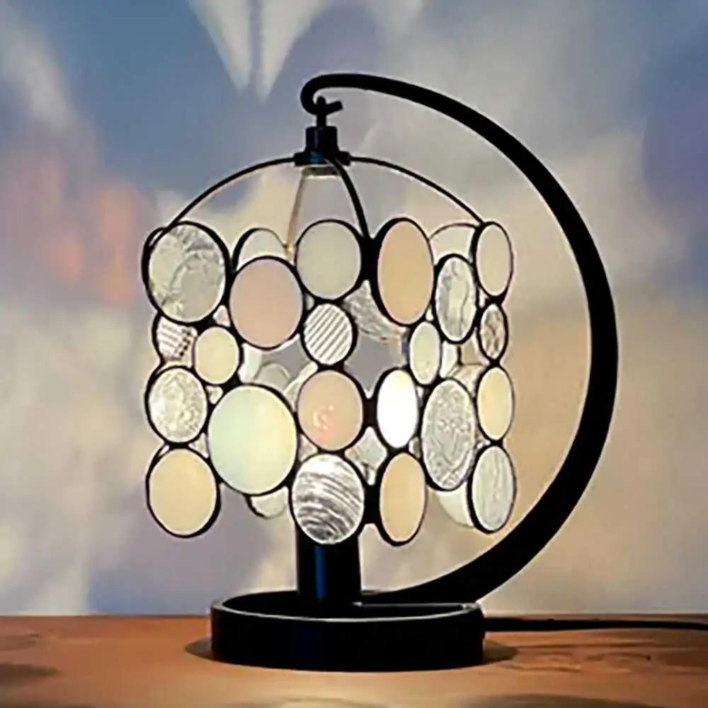 ステンドグラス テーブルランプ ニジイロドロップス ホワイト ランプ / Nijiiro Lamp[BBAD049]