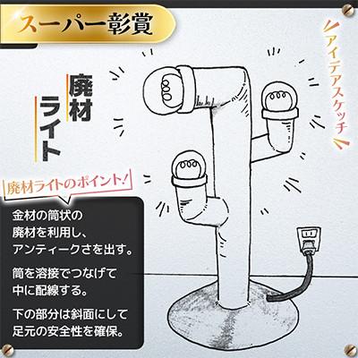 ふるさと納税 青森県 高校生のスケッチ製品化!【高校生アイデア製品化プロジェクト】「廃材ライト」弘前工業高校発 |  | 01