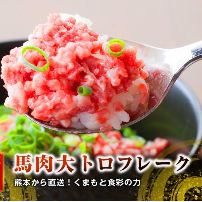 ふるさと納税 高森町 【国産馬刺し】熊本直送　上霜降り(トロ)300g+フレーク100gセット(高森町) |  | 01