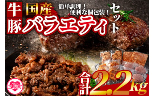 ＜簡単お肉おかず小分けバラエティーセット総量約2.2kg(牛・豚)＞【MI271-hr】【肉の豊楽】