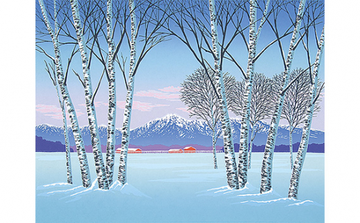 「春待ち」 【 版画 額付 小川手漉和紙 小暮真望 東松山 埼玉県 】