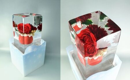 花 氷華 （ 花氷 ） バラ Sサイズ ギフト プレゼント 贈答 贈答品 贈答用 薔薇 インテリア お祝い 記念日 東京 東京都 豊島区