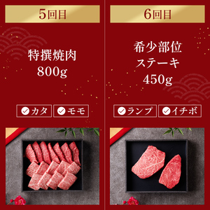 【和牛セレブ】 近江牛 定期便 6回 計 4.5kg すき焼き しゃぶしゃぶ 焼肉 ステーキ