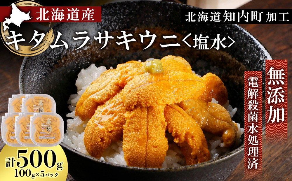 
            2026年発送予約 ☆北海道産☆塩水キタムラサキウニ 贅沢100g×5パックセット【マルタカ高橋商店】
          