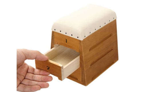 TOBIcoBACO 引出3段 ／ ミニチュア 跳び箱 小物入れ 引き出し 工芸 広島県 No.151