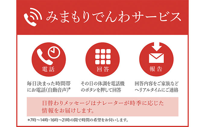 
郵便局のみまもりサービス「みまもり固定電話サービス」（12カ月） [№5875-0447]
