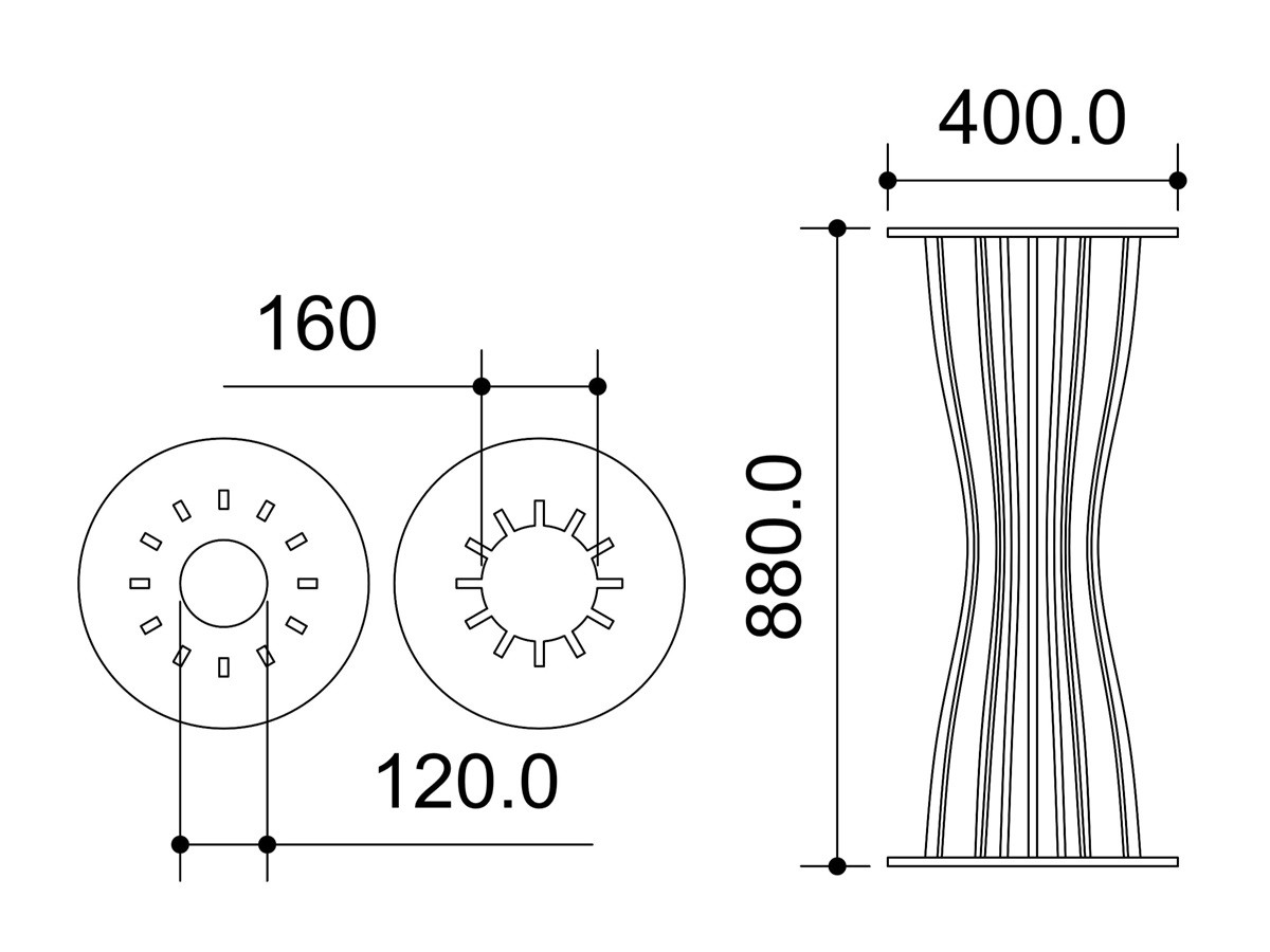 木製灰皿スタンド 木鼓（もっこ）　【2111】