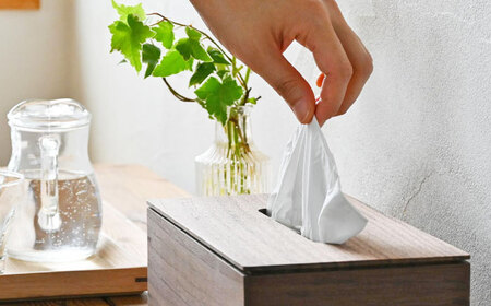 ウォルナットのティッシュケース【1450972】