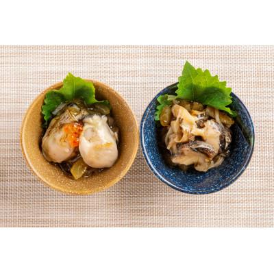 ふるさと納税 長万部町 牡蠣松前漬・つぶ貝数の子松前漬セット 200g×各2PC(計800g) |  | 01