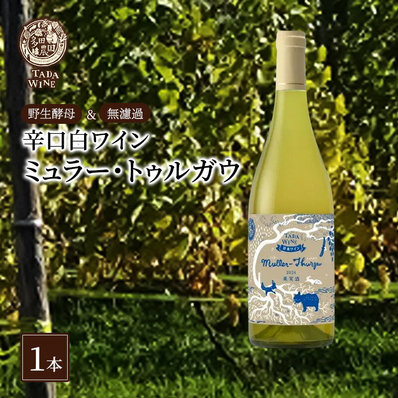 【ふるさと納税】【野生酵母＆無濾過】辛口白ワイン ミュラー・トゥルガウ1本 多田ワイナリー ワイン ミネラル感 お酒 アルコール 晩酌 家飲み 宅飲み