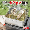 【ふるさと納税】 牡蠣 カンカン 焼き 大12個 カキ 殻付 冷凍 三陸 赤崎産 加熱用 魚貝類 加工食品 殻付き牡蠣 大船渡市 岩手県 キャンプ アウトドア 焼くだけ 簡単調理 1万円 10000円