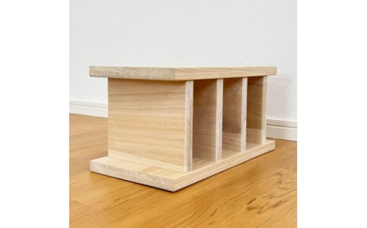 
            桐 ブロック 高さ約19cm 1個 ナチュラル ベージュ オブジェ インテリア 省スペース すきま 天然木 国産 大川家具 完成品
          