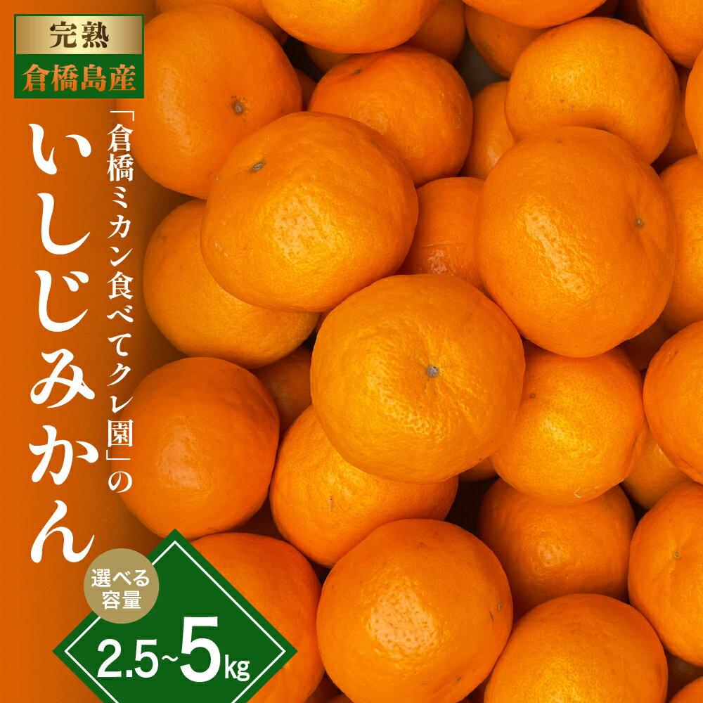 【ふるさと納税】先行予約 いしじみかん 約 2.5kg / 約 5kg ( 通常 or 小玉 ) 倉橋ミカン食べてクレ園【2025年12月初旬～発送】内容量が選べる 柑橘 蜜柑 ミカン 石地みかん 栽培期間中 除草剤 防腐剤 ワックス不使用 お取り寄せグルメ 産地直送 先行受付 広島県 呉市 倉橋島