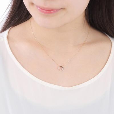 ふるさと納税 甲府市 K18イエローゴールド ダイヤモンドムーンネックレス J-379 |  | 03