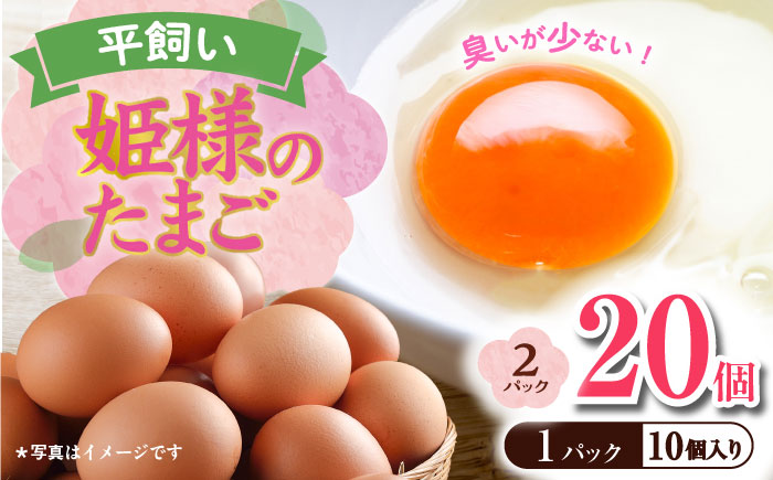 飼い方にこだわり餌にこだわった「姫様のたまご」　20個　【横須賀商工会議所　おもてなしギフト事務局（岩沢ポートリー）】 [AKET007]