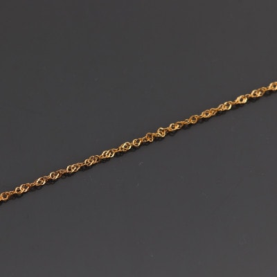 K24純金ワイドスクリューブレスレット18cm【配送不可地域：沖縄県】