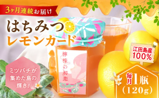 【全3回定期便】いつもの朝食を特別に！江田島はちみつレモンカード『檸檬の初恋』120g×1本 れもん ハチミツ ハニー バター 蜂蜜 広島県 江田島市/はつはな果蜂園 [XCD012]