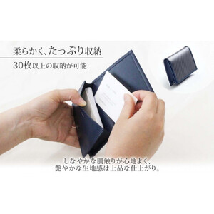 hide k 1896 ソフトカーボン カードケース タイプb【ネイビー】card case b 11.5cm×7.5cm×2cm メンズ 名刺入れ 名刺ケース めいし ビジネス カード入れ カウレザ