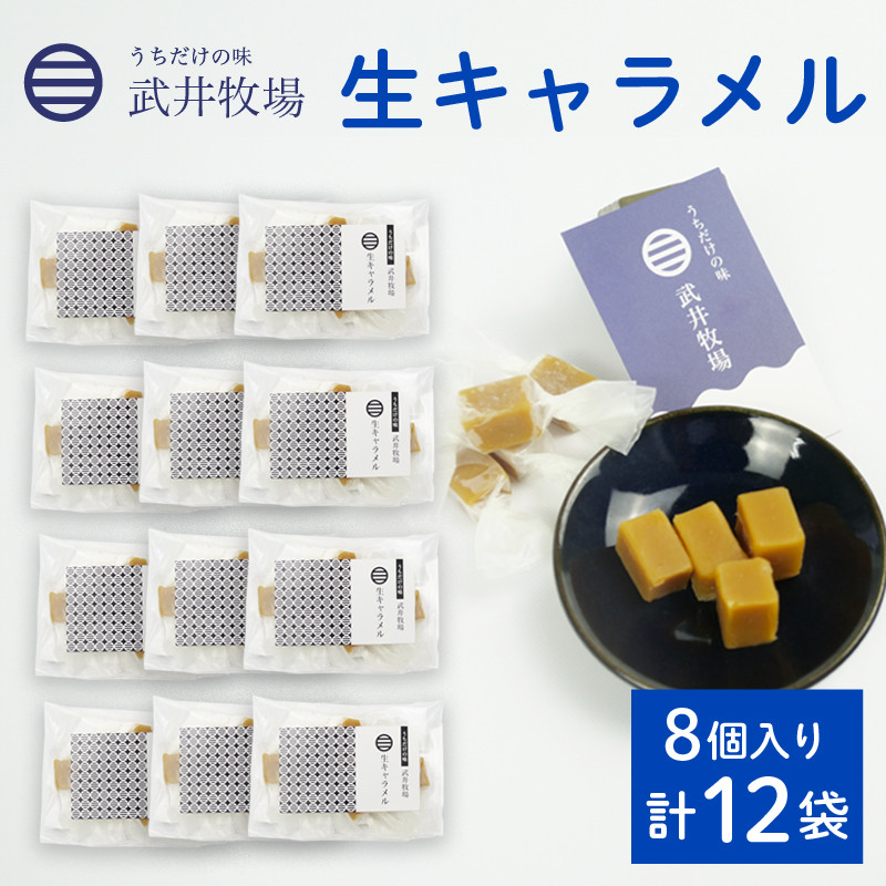 
                  生キャラメル 8個入り × 12袋 うちだけの味 武井牧場 キャラメル お土産 プレゼント ギフト 贈答 お取り寄せ スイーツ お菓子 デザート 静岡県 沼津市 母の日 父の日
                