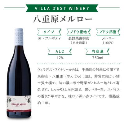ふるさと納税 東御市 日本ワインコンクール金賞赤白ワイン4本 八重原メルロー、ソーヴィニヨンブラン|ヴィラデストワイナリー |  | 01