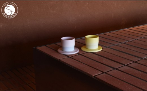 1616/ S&B Espresso Cup & Coaster Light Yellow / Light Pink 2色セット【1616/arita japan】有田焼 ショルテン＆バーイングス デザイン オランダ 食器 器 うつわ カップ エスプレッソカップ パステルカラー イエロー ピンク シンプル シック モダン ギフト eb056