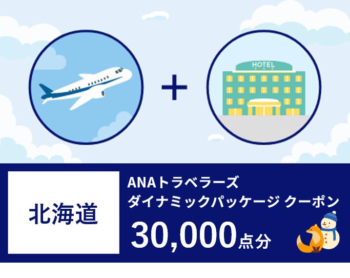 北海道 ANAトラベラーズダイナミックパッケージ割引クーポン 30,000点分 F6S-183