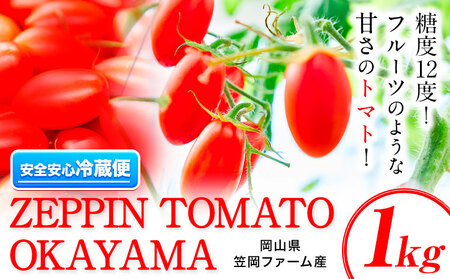 ZEPPIN　TOMATO　OKAYAMA　1kg箱（ZEPPIN　EX)　C-39a