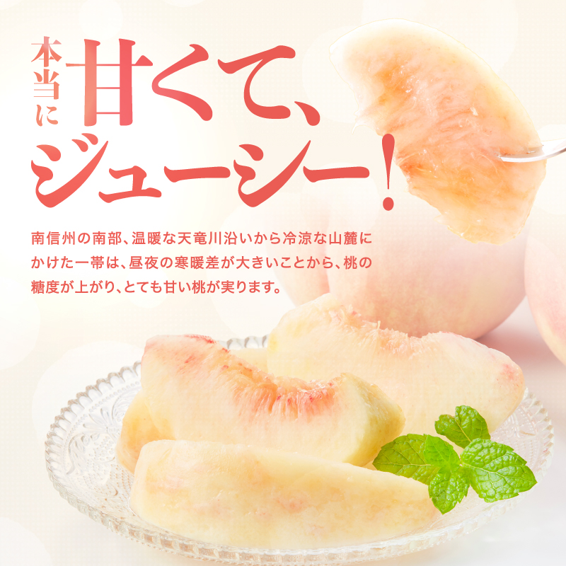 【7月下旬より順次発送】南信州産「桃」あかつき 約2kg 5～9玉 | 果物 くだもの フルーツ 桃 モモ もも あかつき 新鮮 長野県 信州 南信州 飯田市