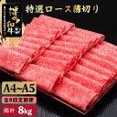 【ふるさと納税】【全8回定期便】A4~A5等級 博多和牛 特選ロース 薄切り 1kg＜久田精肉店＞那珂川市 定期便 牛肉 肉 黒毛和牛 ブランド牛 国産 BBQ バーベキュー [GDE053] 400000 400000円