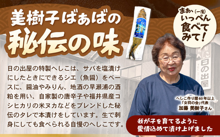 【TVで紹介】舟小屋熟成 日の出屋特製 鯖のへしこセット (姿1・半身2) 【 へしこ サバ さば 糠漬け 】[m57-b001]