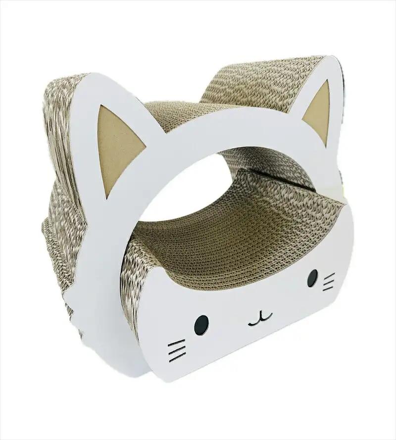 ねこの爪とぎ　みみCT＋かおCT セット　カラー；ホワイト【 ペット用品 爪とぎ 神奈川県 小田原市  ペット ペット】