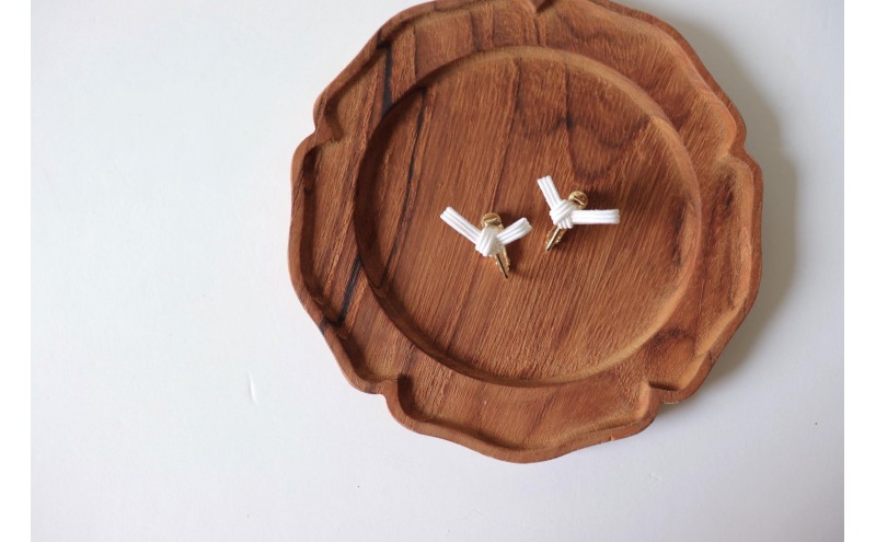 水引musubi耳飾り 白 イヤリング ［52211034］