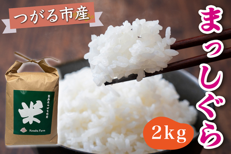 令和7年産 つがる市産 まっしぐら 白米 2kg｜2025年産 まっしぐら 白米 お米 米 コメ 精米 農家 青森 [0935]