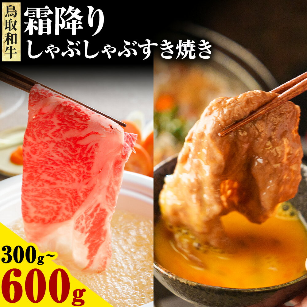 【ふるさと納税】鳥取和牛 霜降りしゃぶしゃぶすき焼き 選べる 300g 600g 株式会社 やまのおかげ屋《30日以内に出荷予定(土日祝除く)》鳥取県 八頭町 和牛 牛肉 牛 肉 送料無料