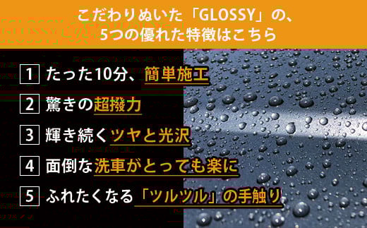最長で6が月持続のピカピカ・コーティングの完成です。